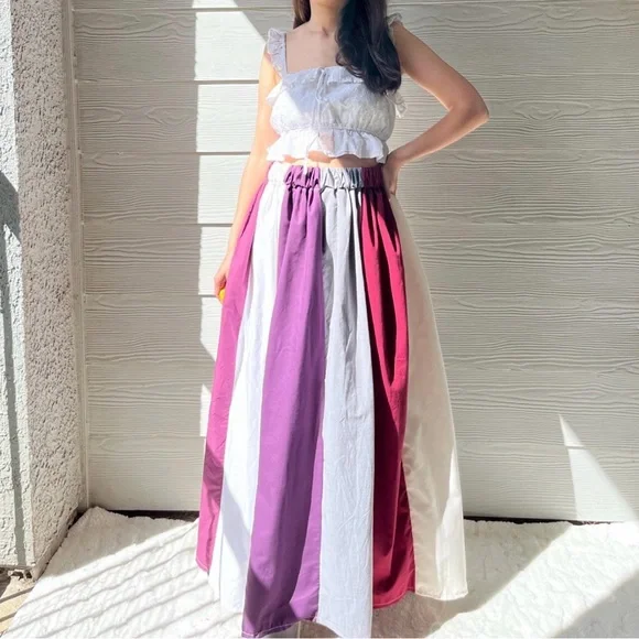 Handmade Muted Pastel Poet Maxi Skirt SKU 06206 - Picture 7 of 10